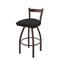 Holland Bar Stool Co 25" Low Back Swivel Counter Stool, Bronze Finish, Graph Coal Seat 82125BZ018 - alternate 1
